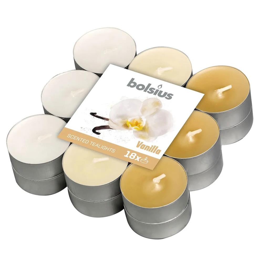 Bolsius Vanilla 4 Hour Tealights (Pack of 18) £4.94